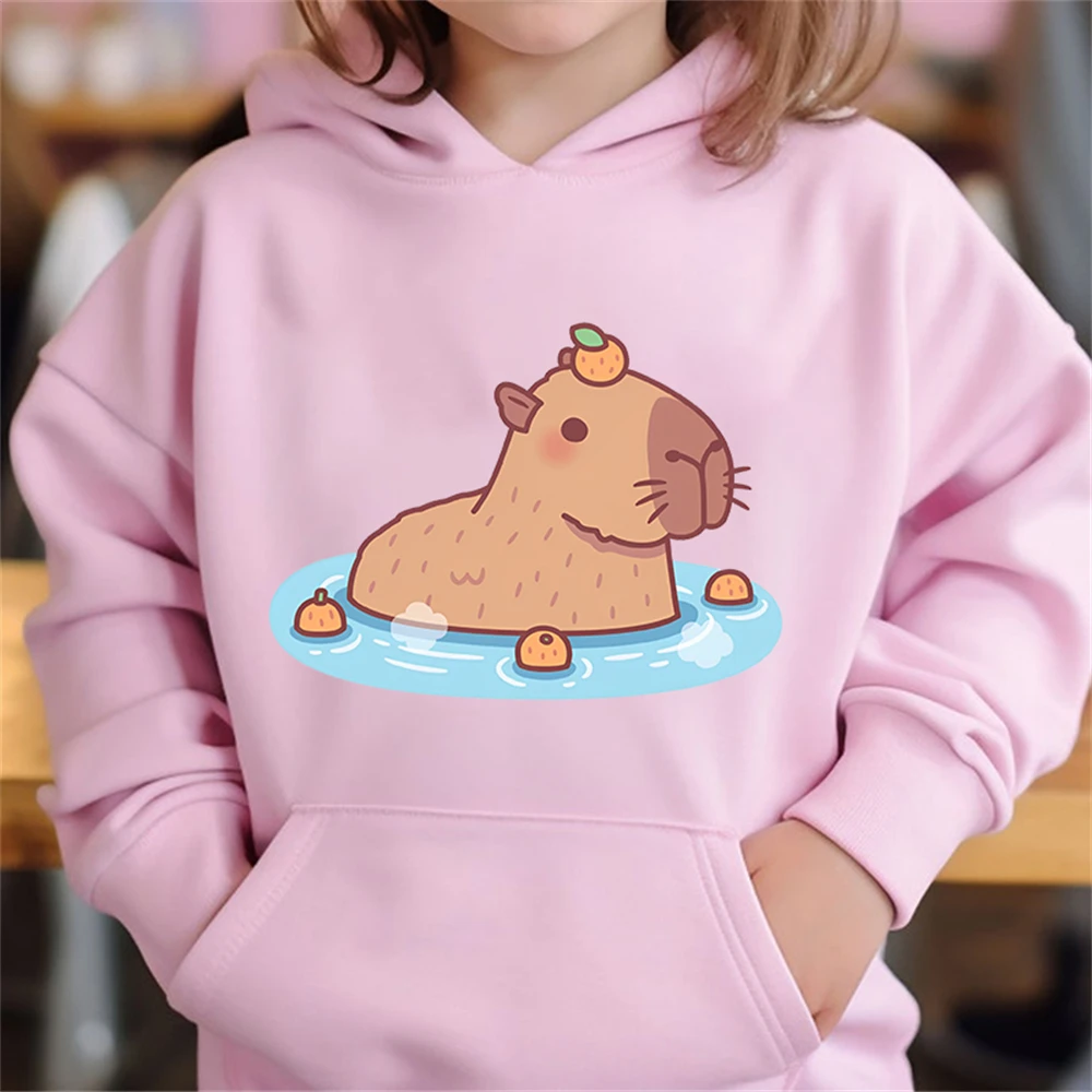 Süßer Kapybara Hoodie für Kinder – Gemütlicher Pullover für den Herbst – S22LM0108 , 160