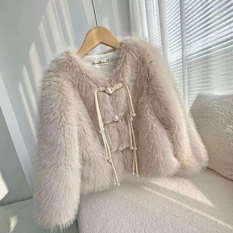 Gemütlicher Mädchenpullover aus Samt für den Herbst und Winter – Bild 2