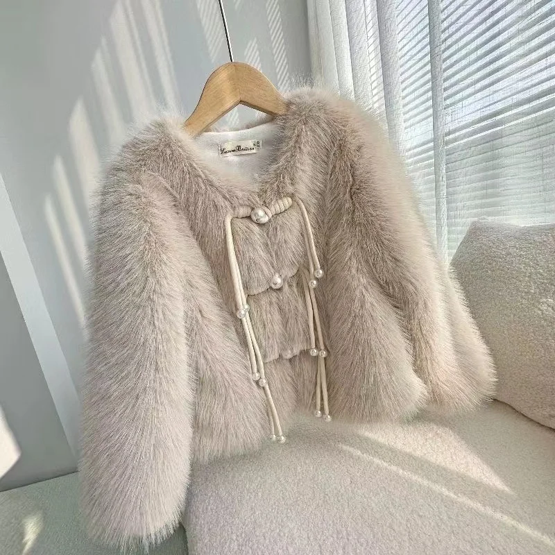 Gemütlicher Mädchenpullover aus Samt für den Herbst und Winter
