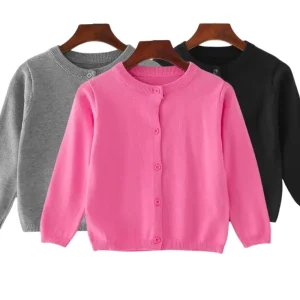 Neuer Mädchen Strickcardigan für Kinder, ideal für Frühling und Herbst
