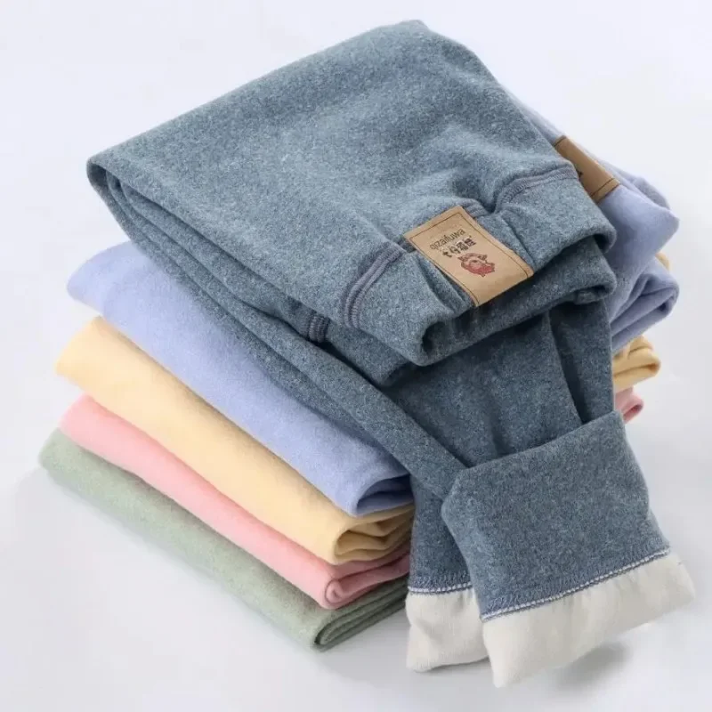 Bequeme, gefütterte Kinderleggings für den Winter in großer Größe – Bild 2