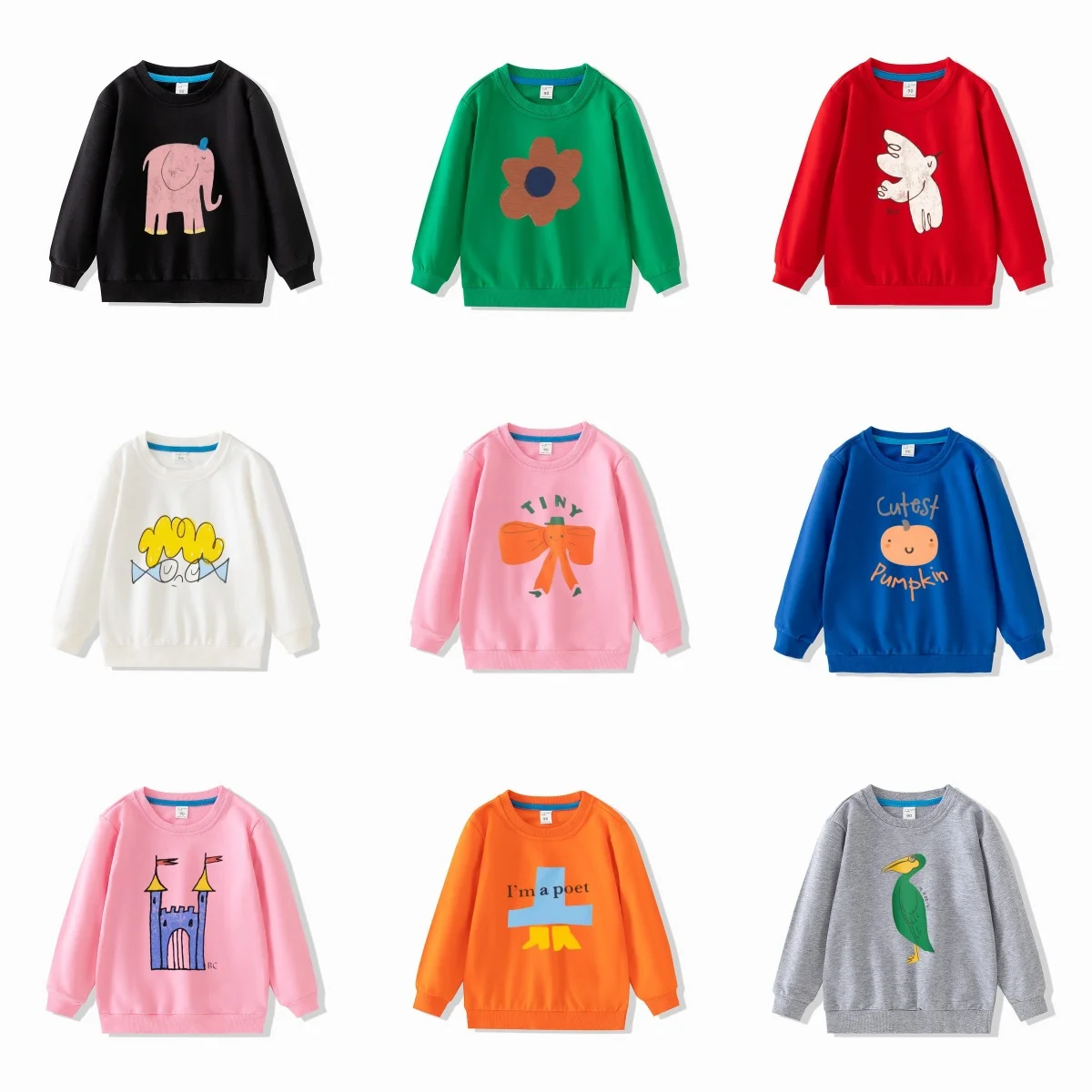 Herbst Pullover für Kinder mit langen Ärmeln und fröhlichen Motiven