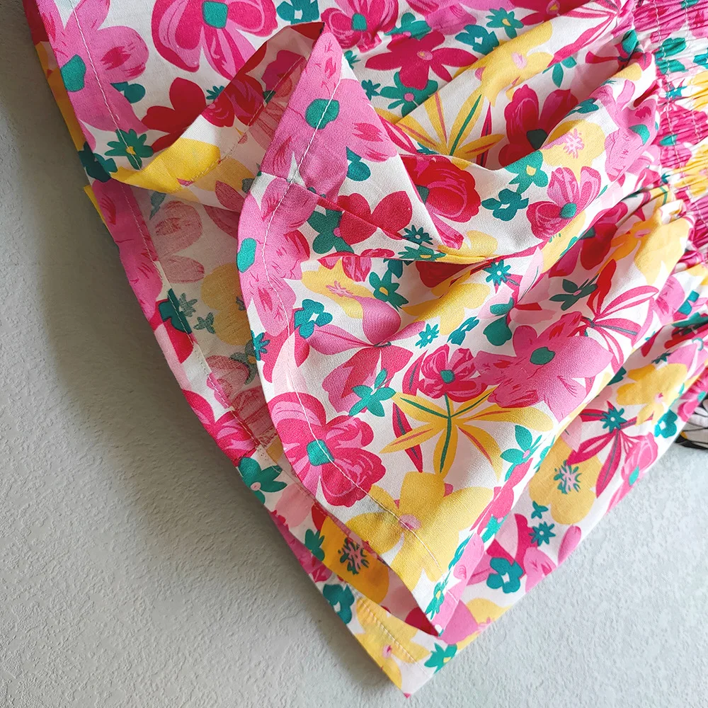 LILIGIRL Sommer Shorts für Mädchen mit Blumenmuster – Bild 4
