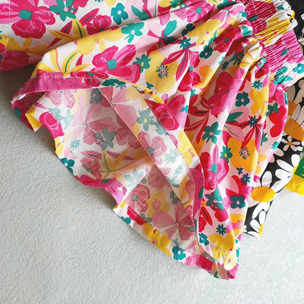 LILIGIRL Sommer Shorts für Mädchen mit Blumenmuster – Bild 3