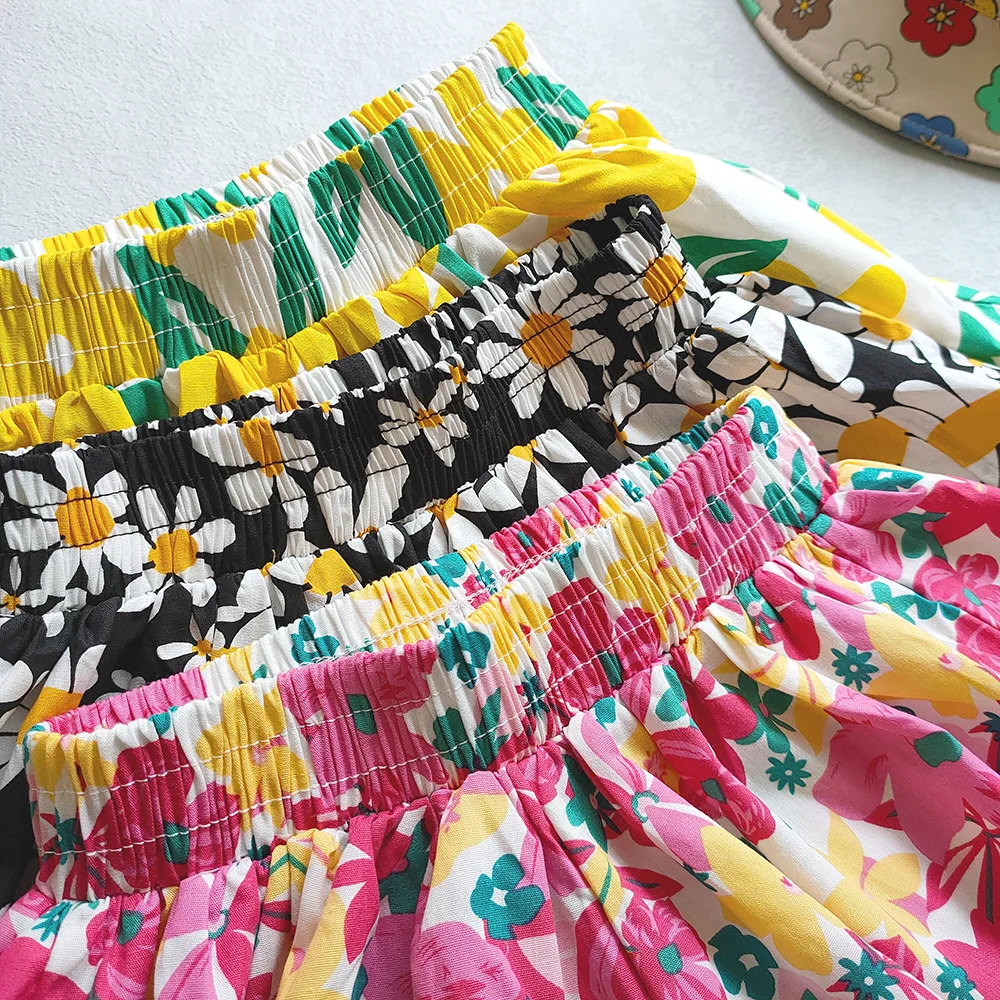 LILIGIRL Sommer Shorts für Mädchen mit Blumenmuster – Bild 2