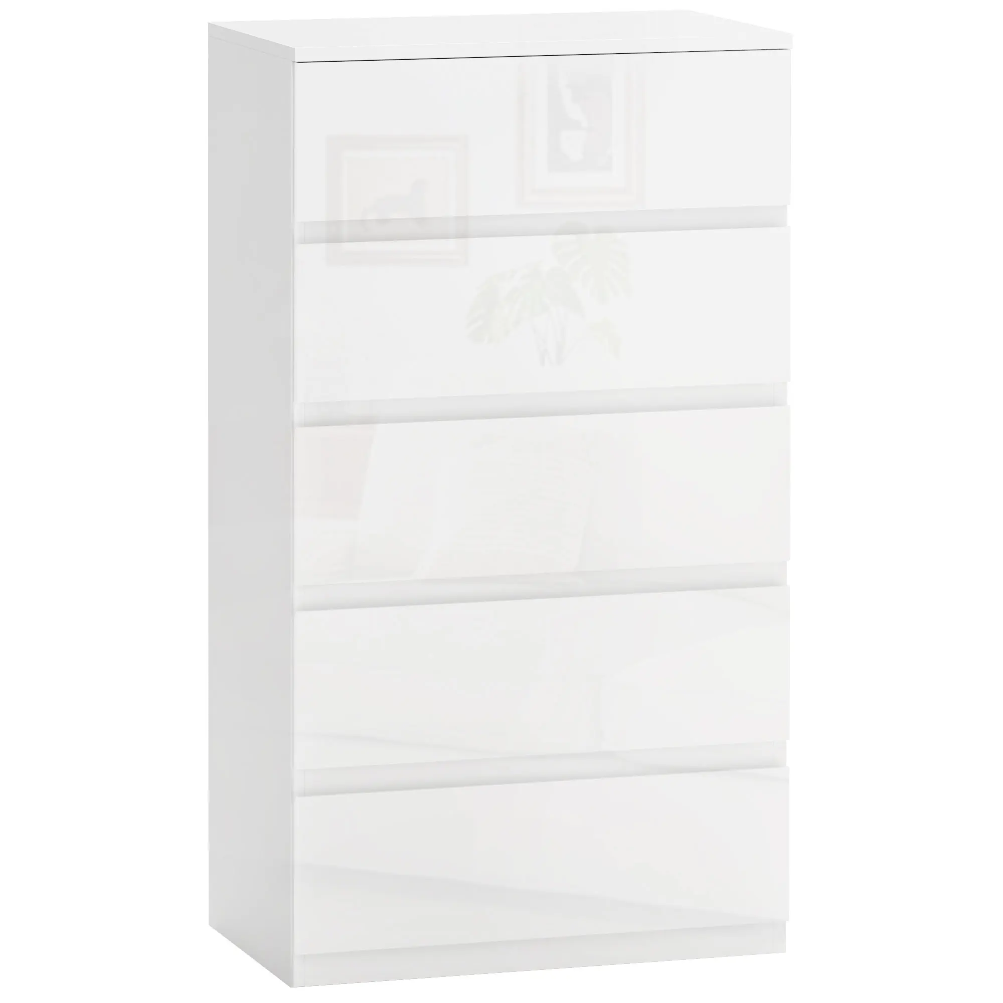 HOMCOM Eleganter Schrank mit 5 Schubladen und Kippschutz