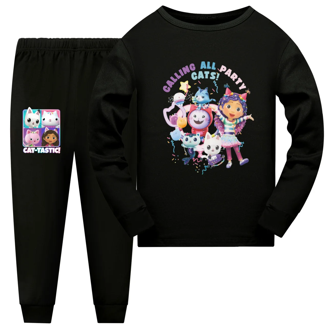 Gabi Pijama Mädchen Schlafanzugset mit Langarmoberteil und Hose – SUIT 3 , 170(Kids 15-16Years)