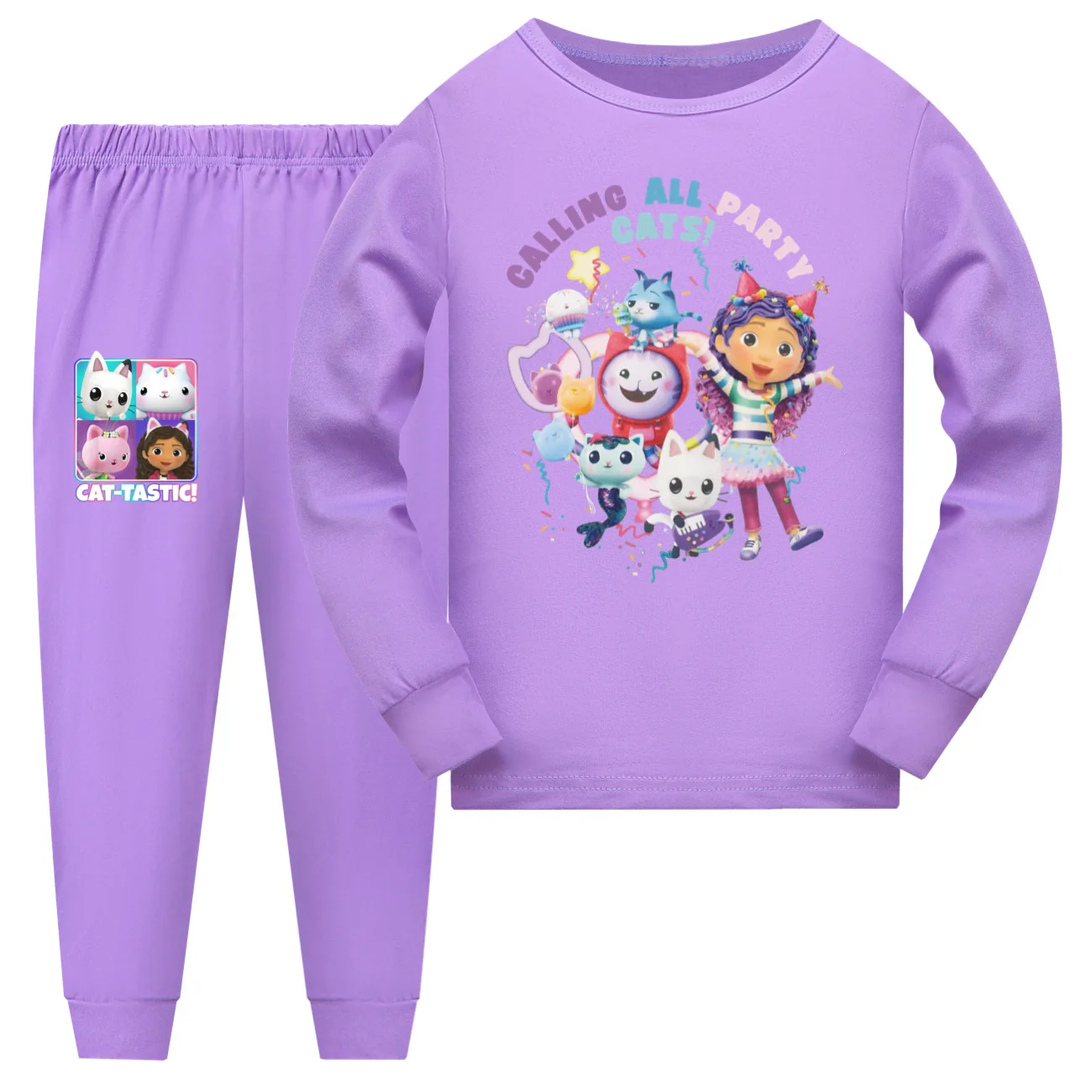 Gabi Pijama Mädchen Schlafanzugset mit Langarmoberteil und Hose – SUIT 7 , 120cm(Kids 5-6Years)