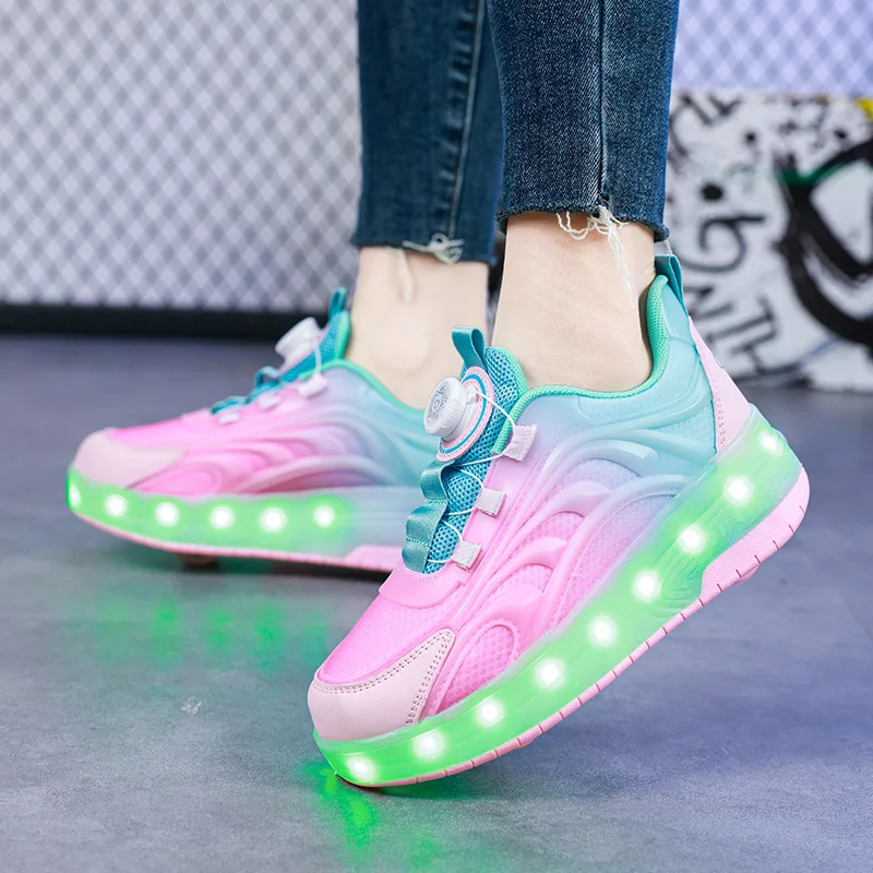 Beleuchtete Roller-Sneaker für Kinder mit USB-Ladung – Bild 4