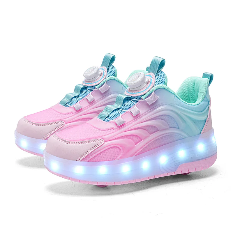 Beleuchtete Roller-Sneaker für Kinder mit USB-Ladung – Bild 2