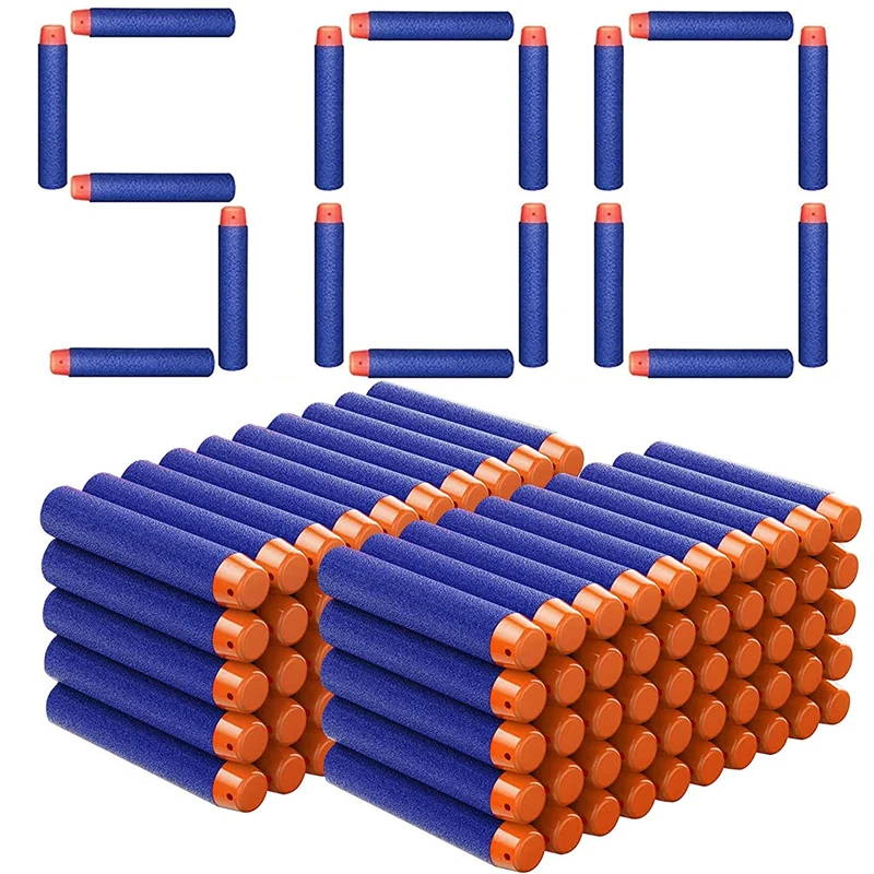 TISNERF 1000er-Set Schaumstoff-Pfeile für Nerf Blaster Spielzeug – 500PCS