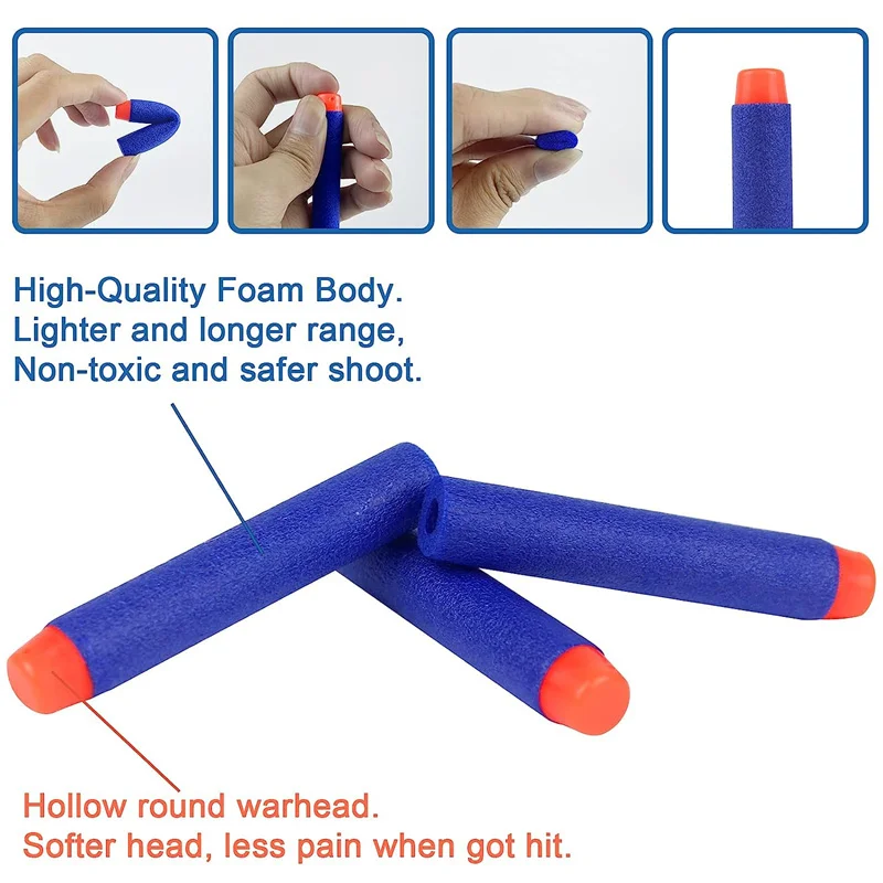 TISNERF 1000er-Set Schaumstoff-Pfeile für Nerf Blaster Spielzeug – Bild 4