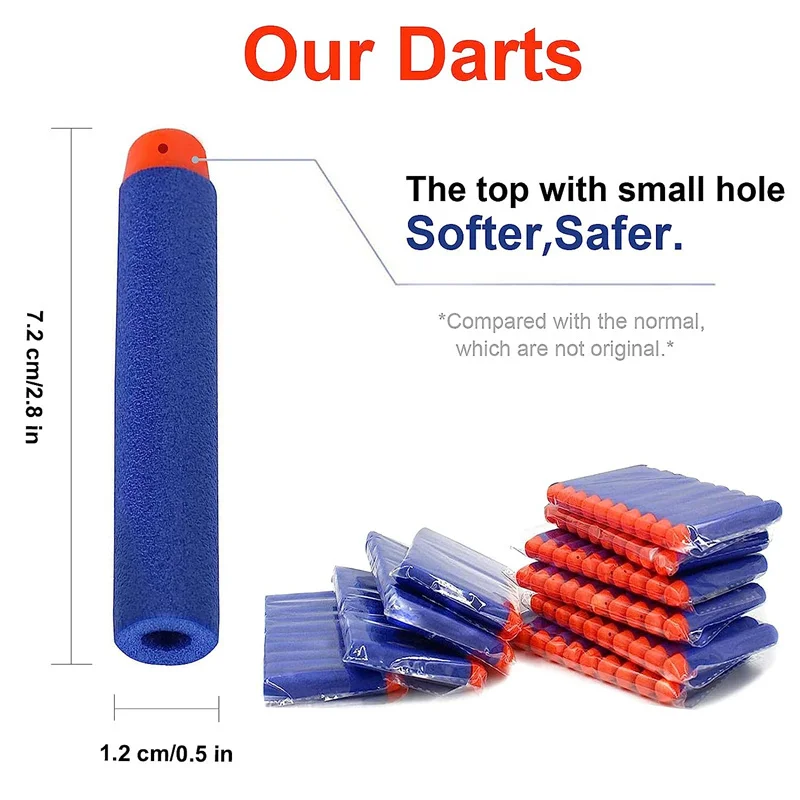 TISNERF 1000er-Set Schaumstoff-Pfeile für Nerf Blaster Spielzeug – Bild 2