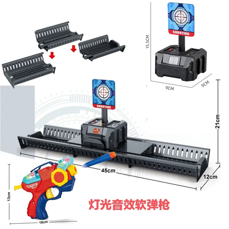 Automatisches Ziel für Nerf-Blaster mit Geräuschen und Licht – 1 Rail 1 Target
