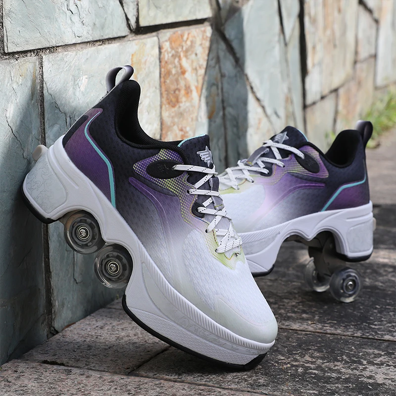 Professionelle Rollschuhe mit verformbarem Design für alle – Gradient white , 39