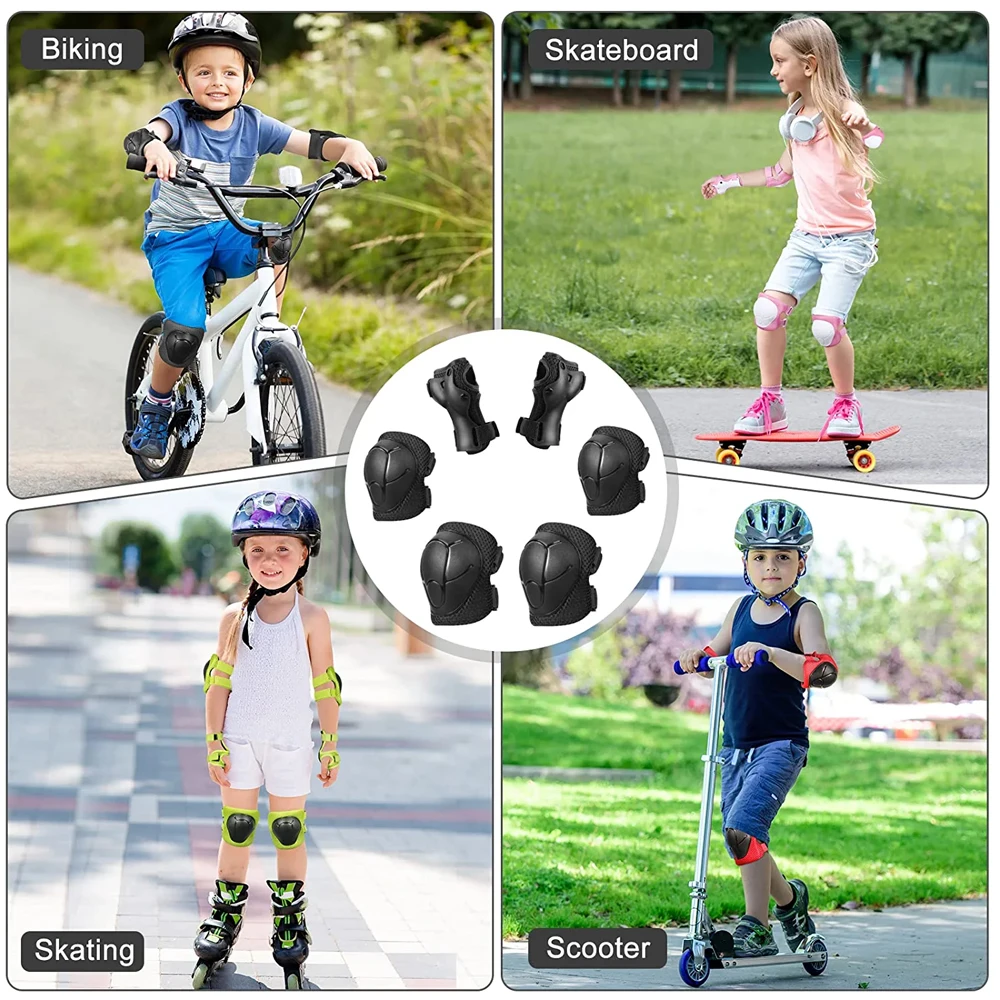 Schutzset für Kinder: Knieschoner, Ellbogenschoner und Handgelenksschoner für 3- bis 7-Jährige – Bild 6