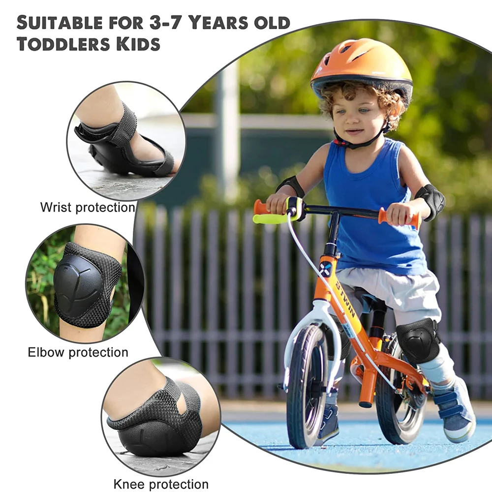 Schutzset für Kinder: Knieschoner, Ellbogenschoner und Handgelenksschoner für 3- bis 7-Jährige – Bild 5