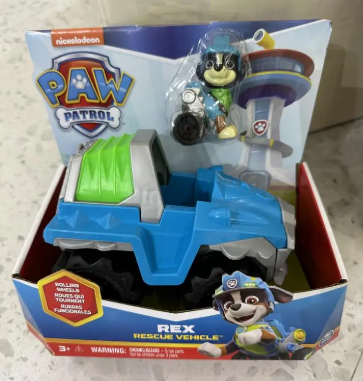 Original Paw Patrol Fahrzeugset mit Actionfiguren für Kinder – Rex