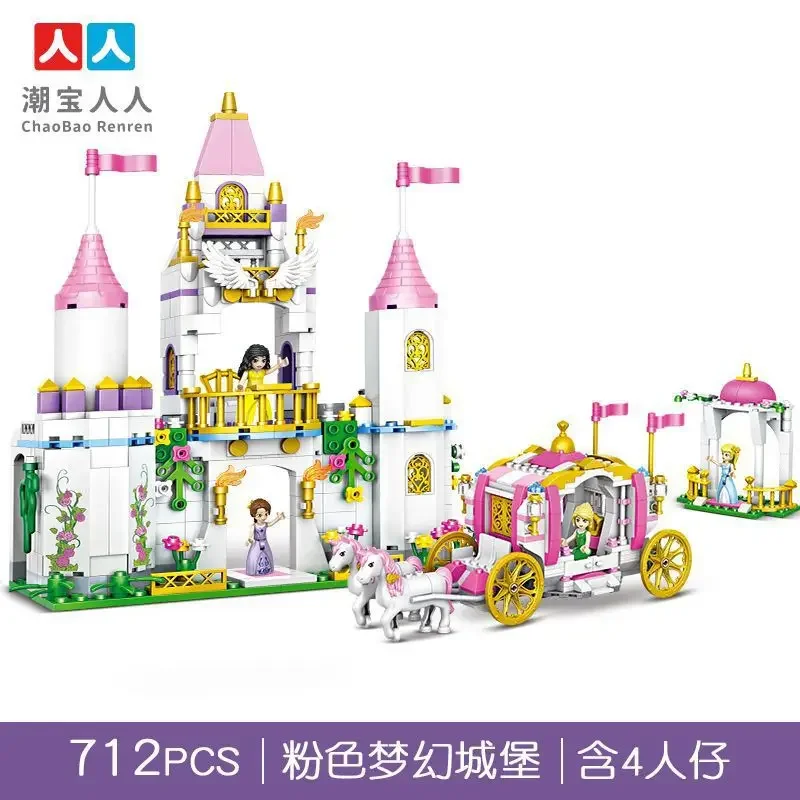 Anime Frozen Prinzessinnen Eisschloss Bauklötze Set für Kinder – 6743 , No box