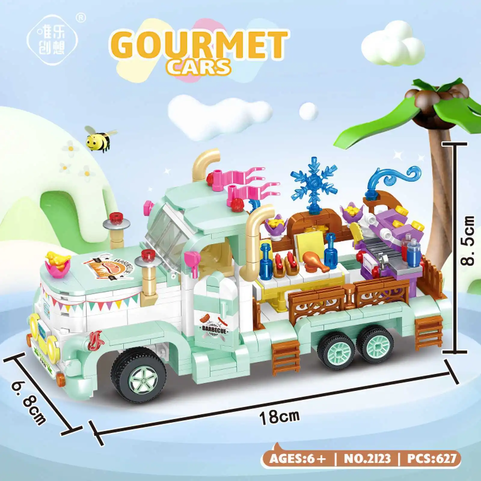 Eis Schloss Bausatz für Prinzessinnen – Lego-Kompatibel – 2123