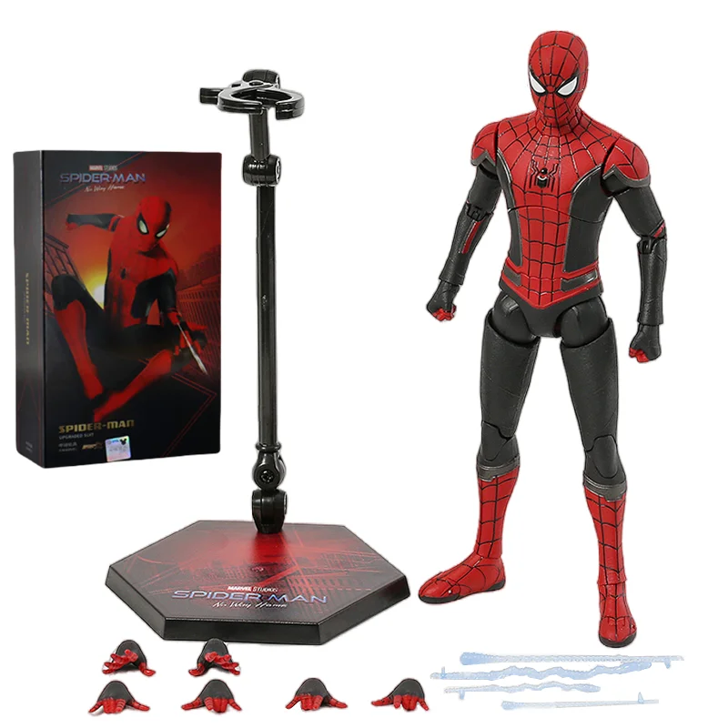 Sammlermodell Spider-Man Gold/Schwarz/Rot 18cm von ZD Toy – spider-man red