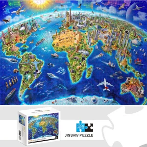 Weltkarte Puzzlespaß: 1000 Teile für die ganze Familie