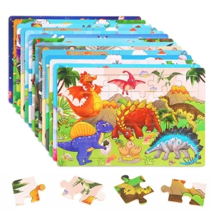 Montessori Holzpuzzle: 30-teiliges 3D Tier-Jigsaw für Kinder
