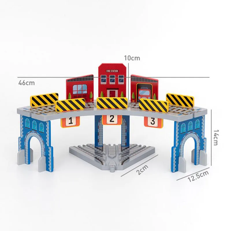 Bequeme Holzeisenbahn-Station mit Garage für Kinder – Bild 5