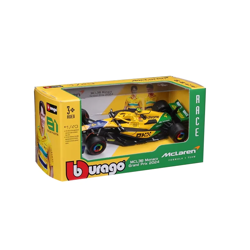 Bburago 1:43 F1 Modellauto – Formel Rennsport für Kinder – No.4 Regular