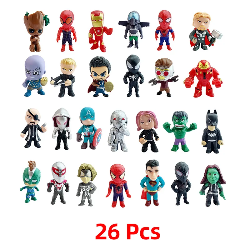 2024 Marvel Adventskalender mit Mini-Figuren für Kinder – 26pcs doll No Box