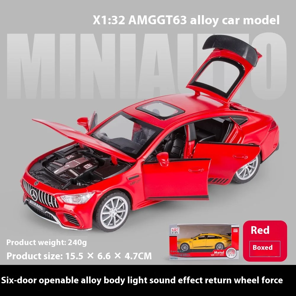 1:32 Mercedes Benz AMG GT63 Sportwagen Modell mit Sound und Licht – red box