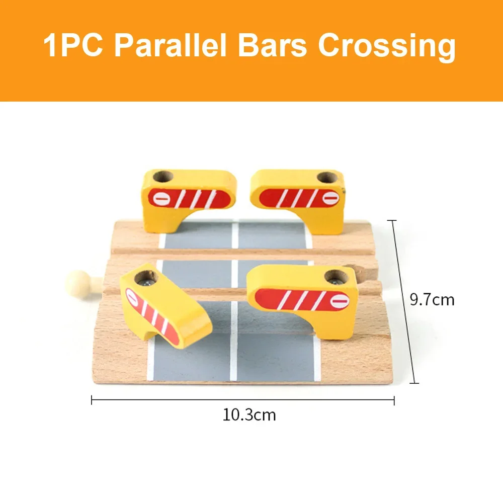Bunte Holzschienen für Kinderzugspiele – Erweiterungs Set – D4