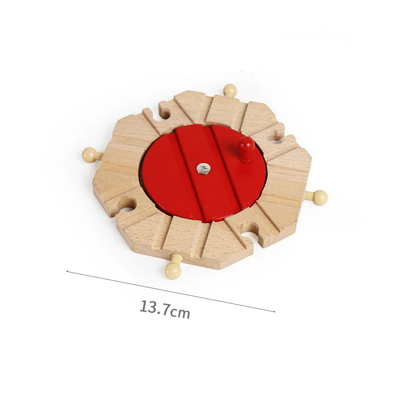 Holzschienen Set für Kinder: Gleise und Brücken Zubehör – 1pc Turntable