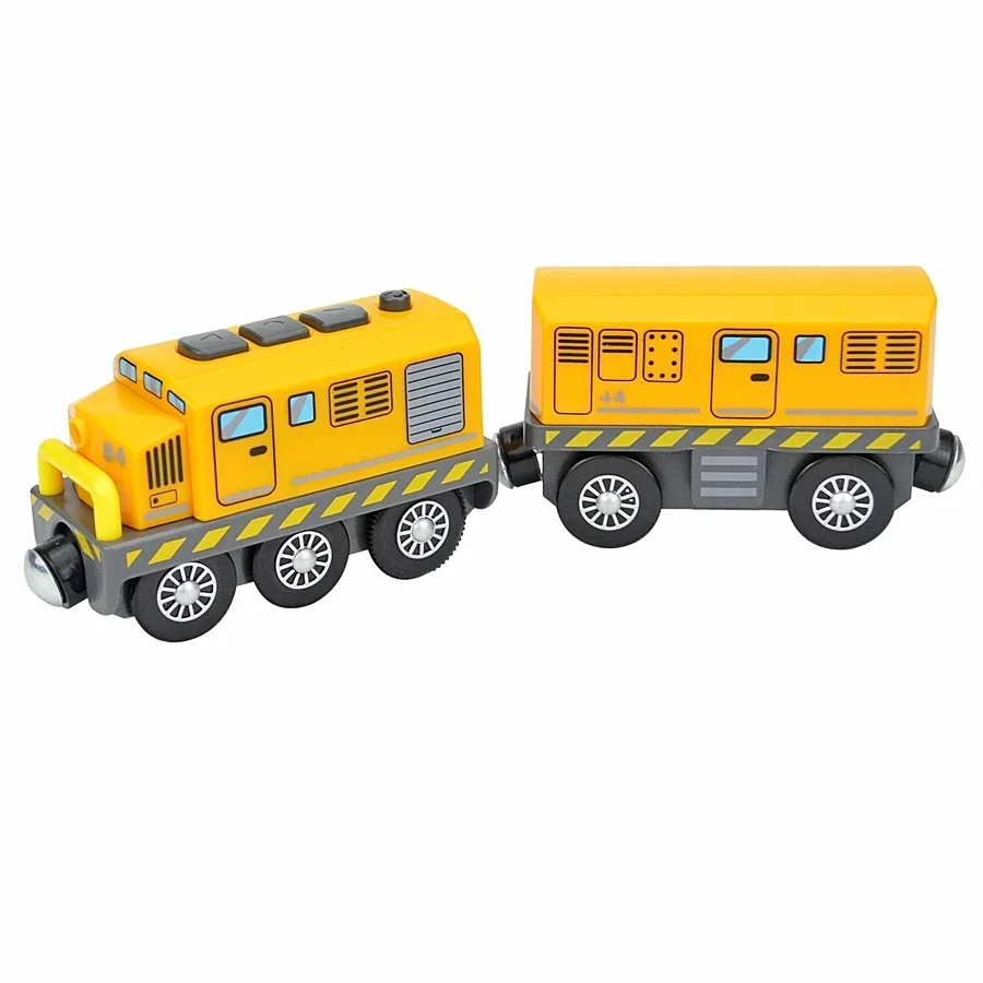 Magnetischer Holzspielzeugzug mit zwei Waggons für Kinder – A31