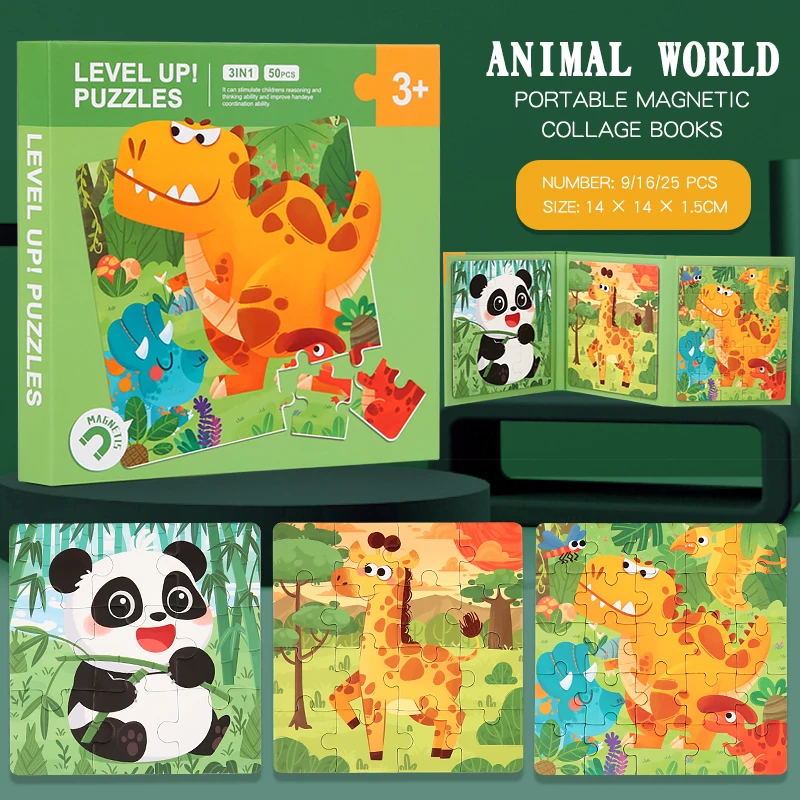 Magnetische Puzzlespaß für Kinder – Lehrreiche Tier-Jigsaw-Spiele – NB150C1-Animal