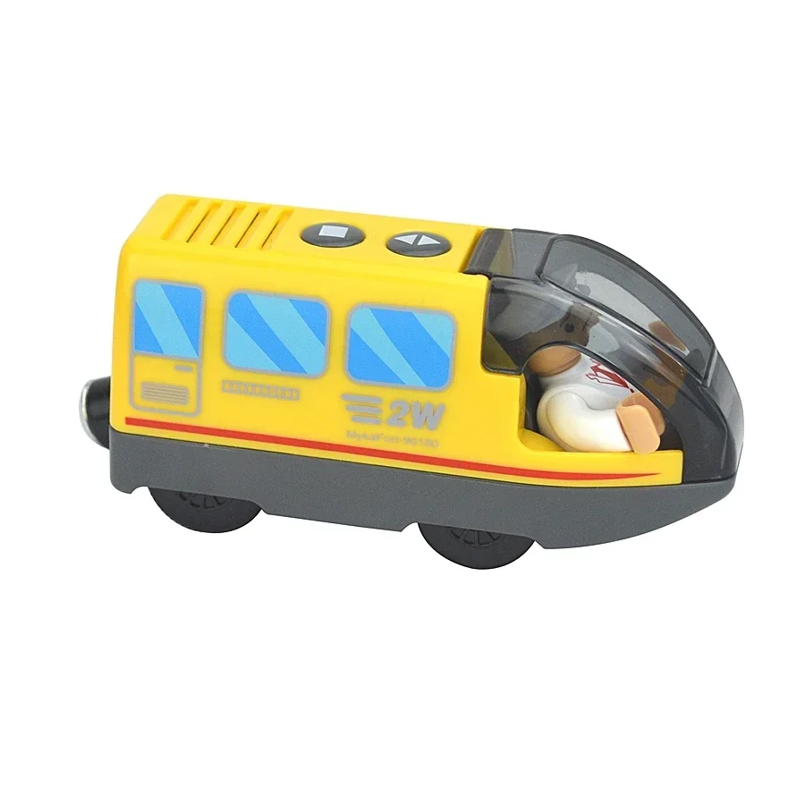 Magnetischer Holzspielzeugzug mit zwei Waggons für Kinder – A08