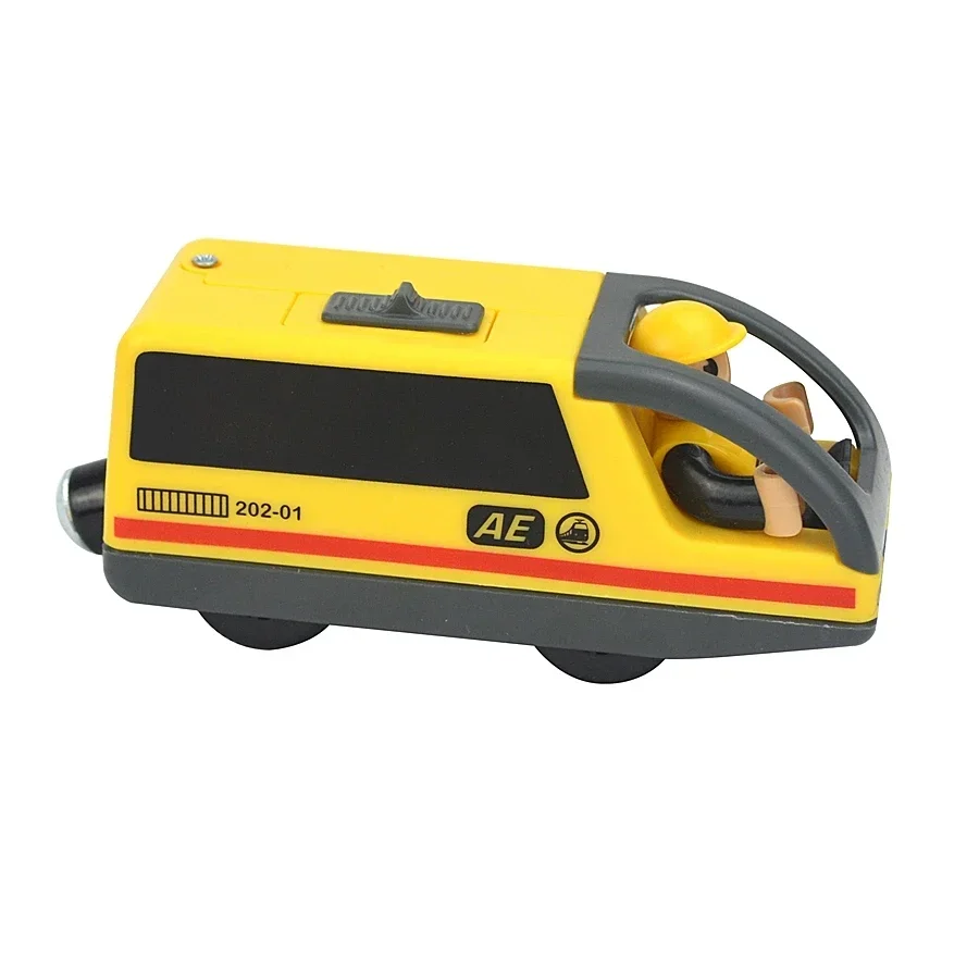 Magnetischer Holzspielzeugzug mit zwei Waggons für Kinder – A05