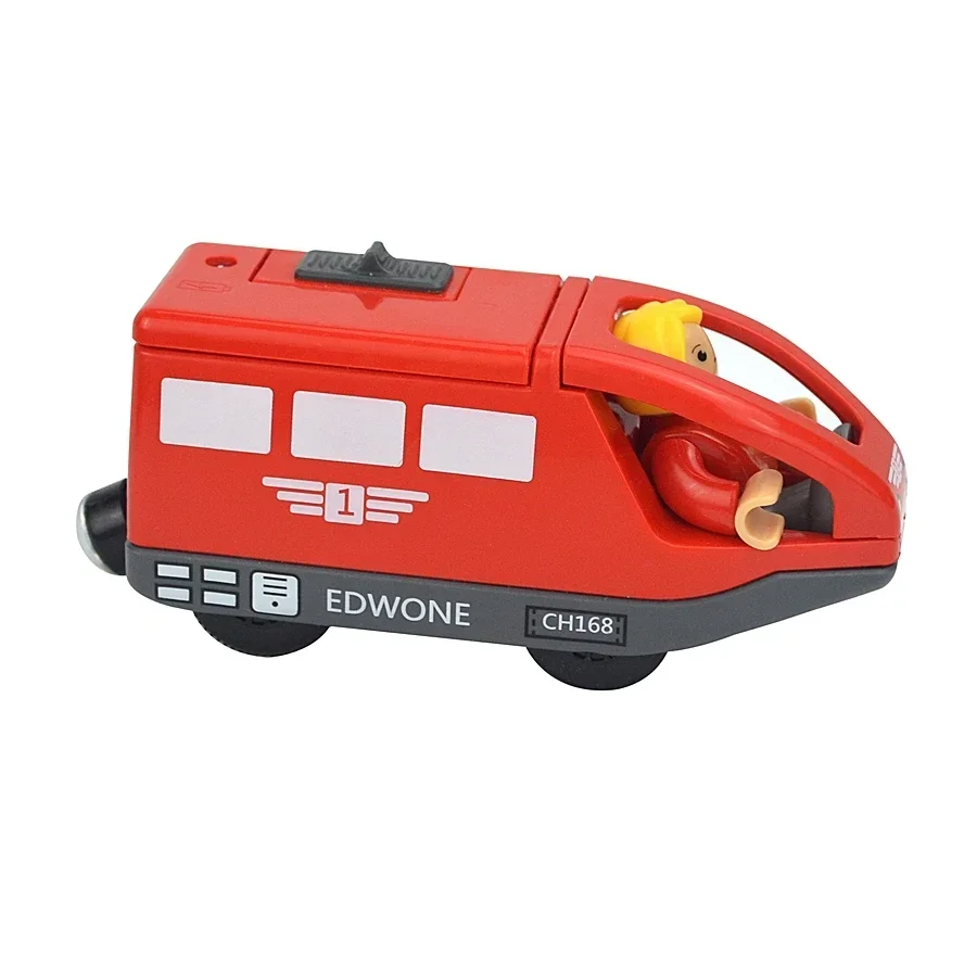 Magnetischer Holzspielzeugzug mit zwei Waggons für Kinder – A01