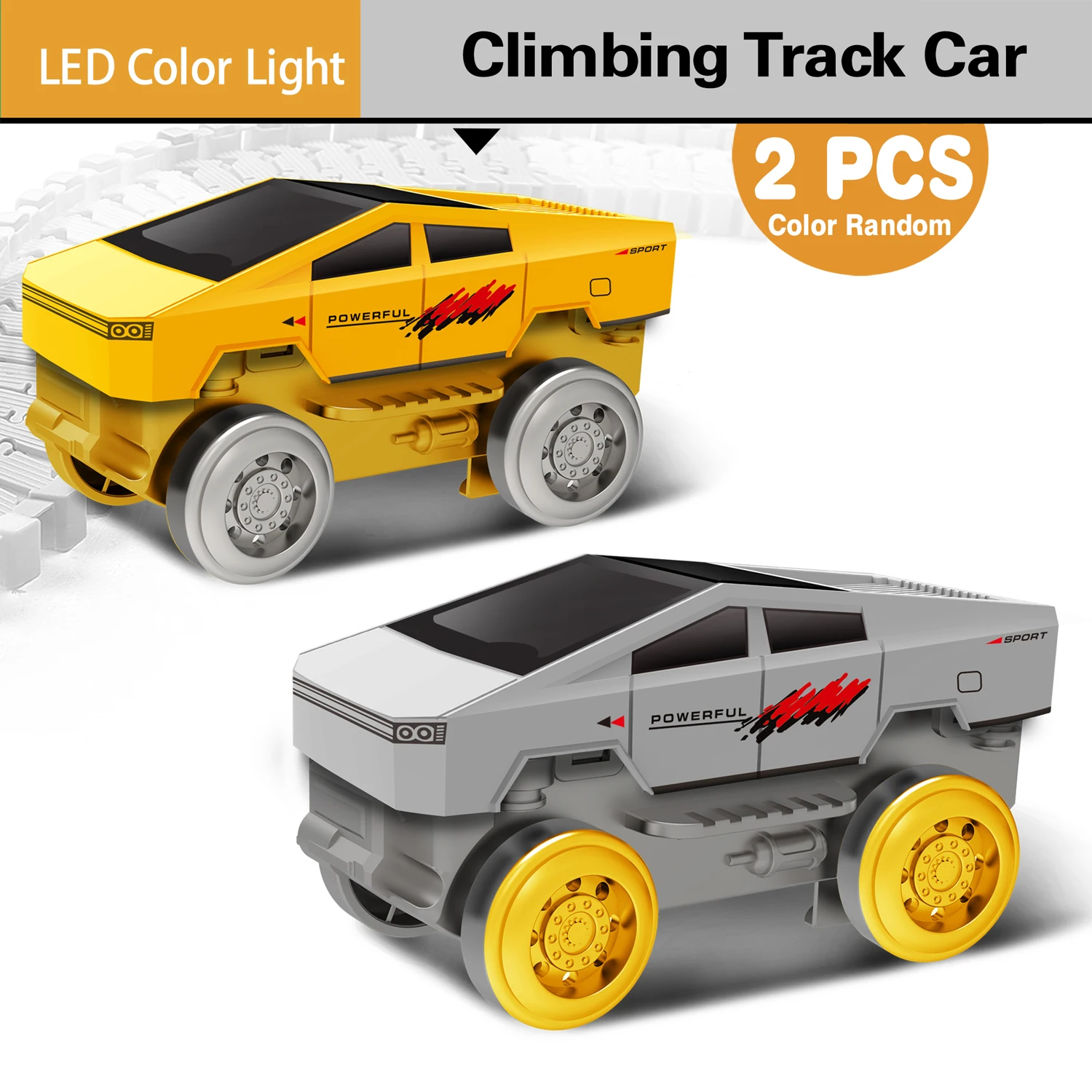 Dinosaurier-Rennbahnset für Kinder – Interaktives Spielzeug für Kreative – 2pcs car-TSL–