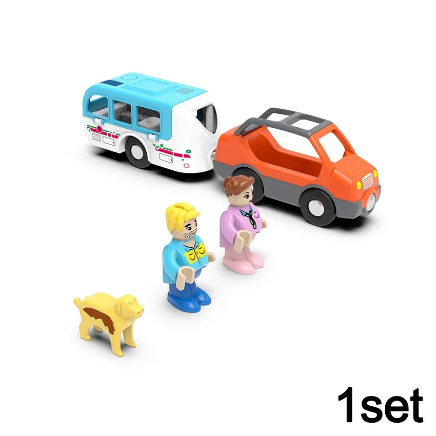 Magnetische Feuerwehrlok für Holzeisenbahntracks für Kinder – 90148-set