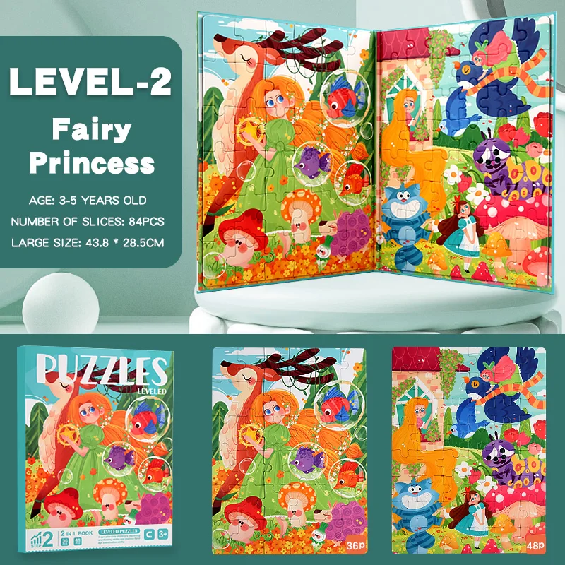 Buntes Magnetisches Holzpuzzle für kreative Kinderstunden – Blue