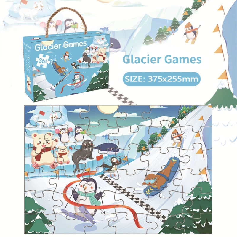 36-teiliges Tier-Puzzle für Kinder ab 3 Jahren – Glacier Games
