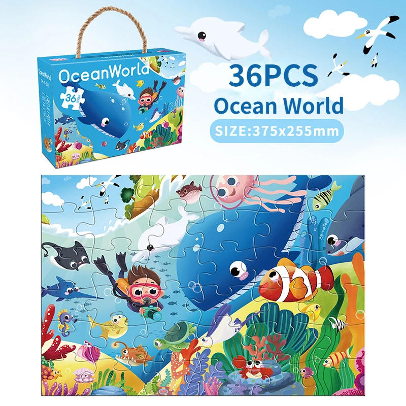 36-teiliges Tier-Puzzle für Kinder ab 3 Jahren – Oceans