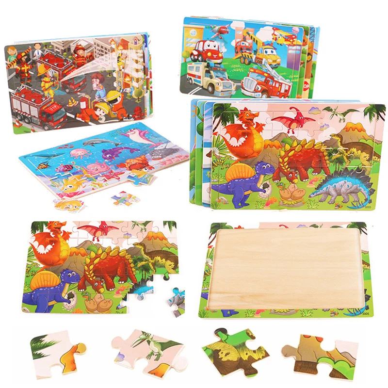 Montessori Holzpuzzle: 30-teiliges 3D Tier-Jigsaw für Kinder – Bild 2