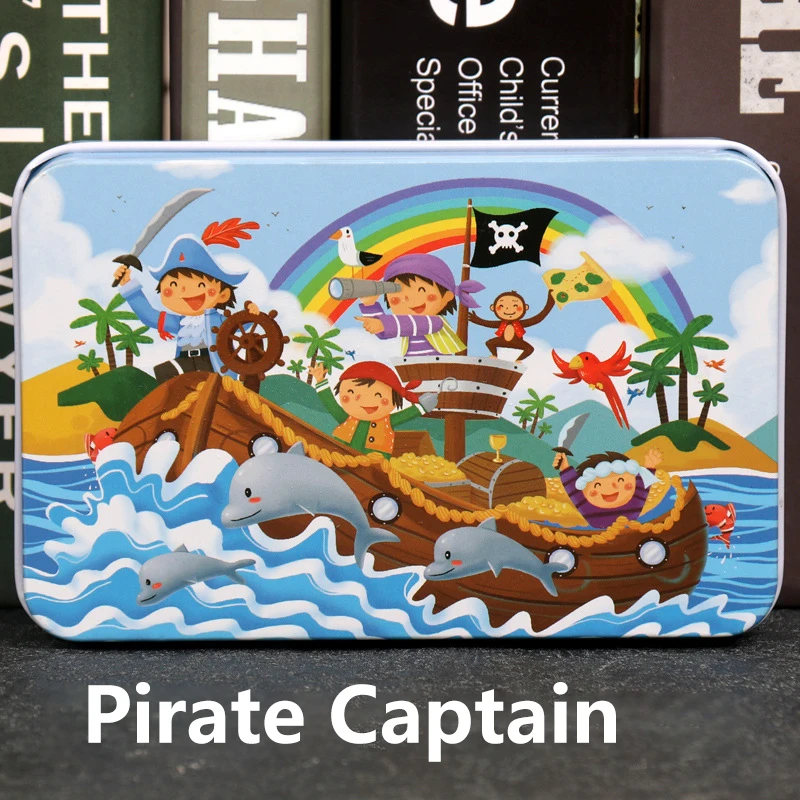 60-teiliges Kinderpuzzle mit Motiven von Tieren und Fahrzeugen – Pirate Captain