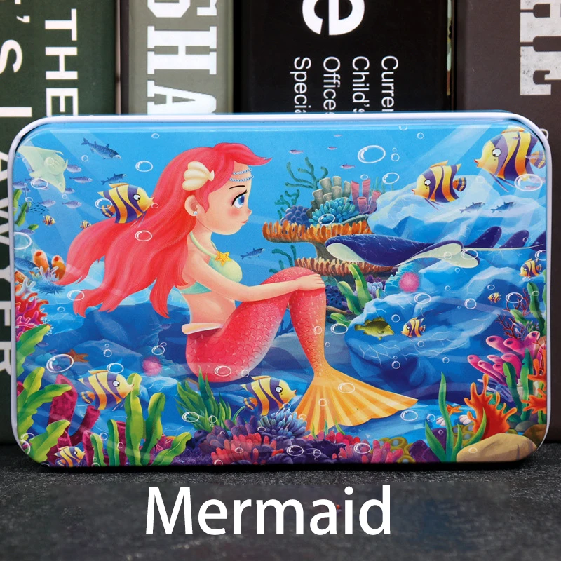 60-teiliges Kinderpuzzle mit Motiven von Tieren und Fahrzeugen – Mermaid