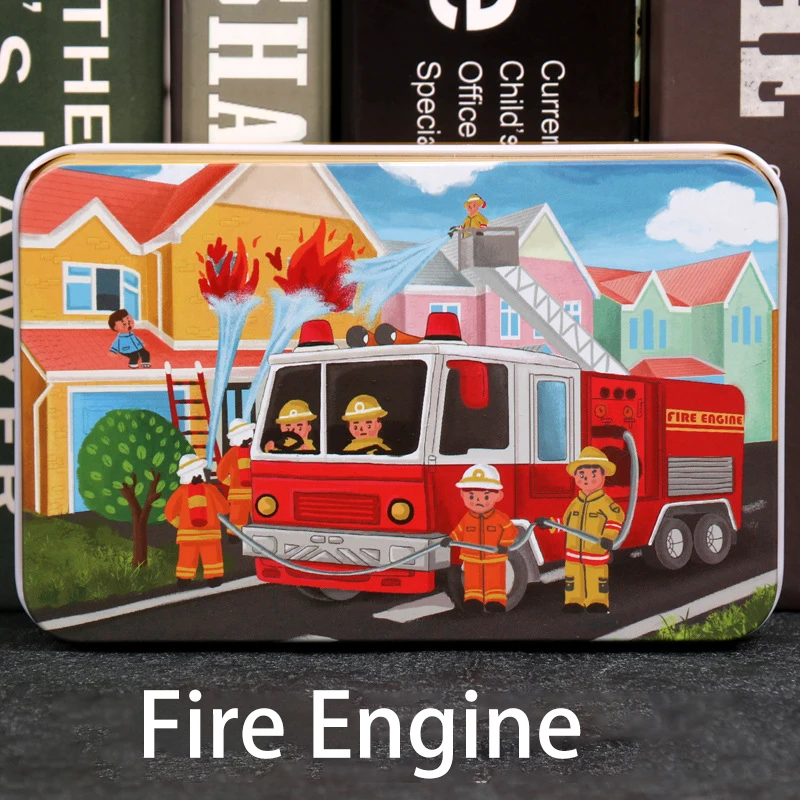 60-teiliges Kinderpuzzle mit Motiven von Tieren und Fahrzeugen – Fire engine