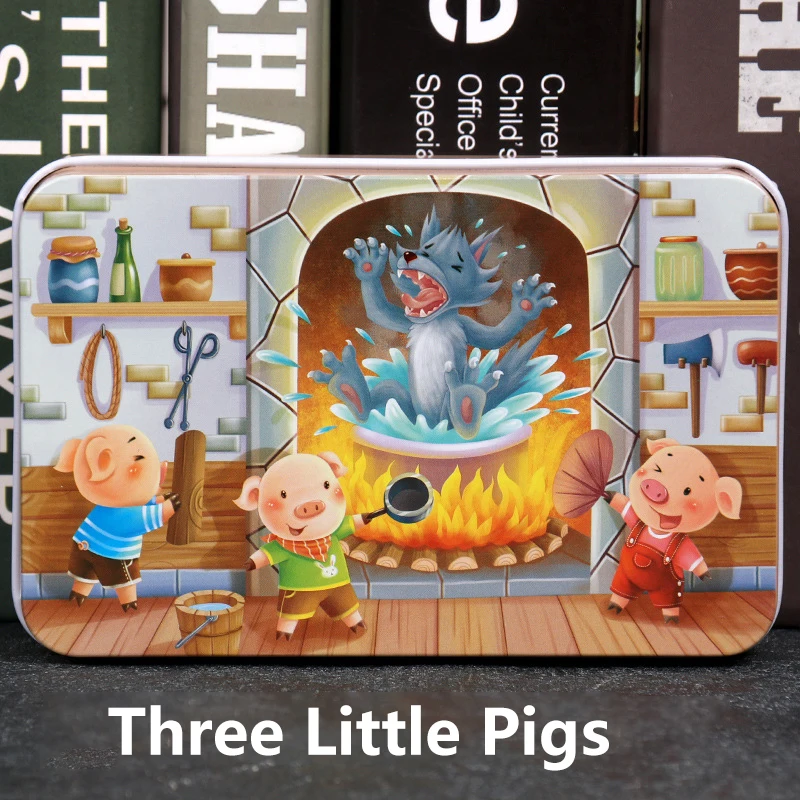 60-teiliges Kinderpuzzle mit Motiven von Tieren und Fahrzeugen – Three Little Pigs