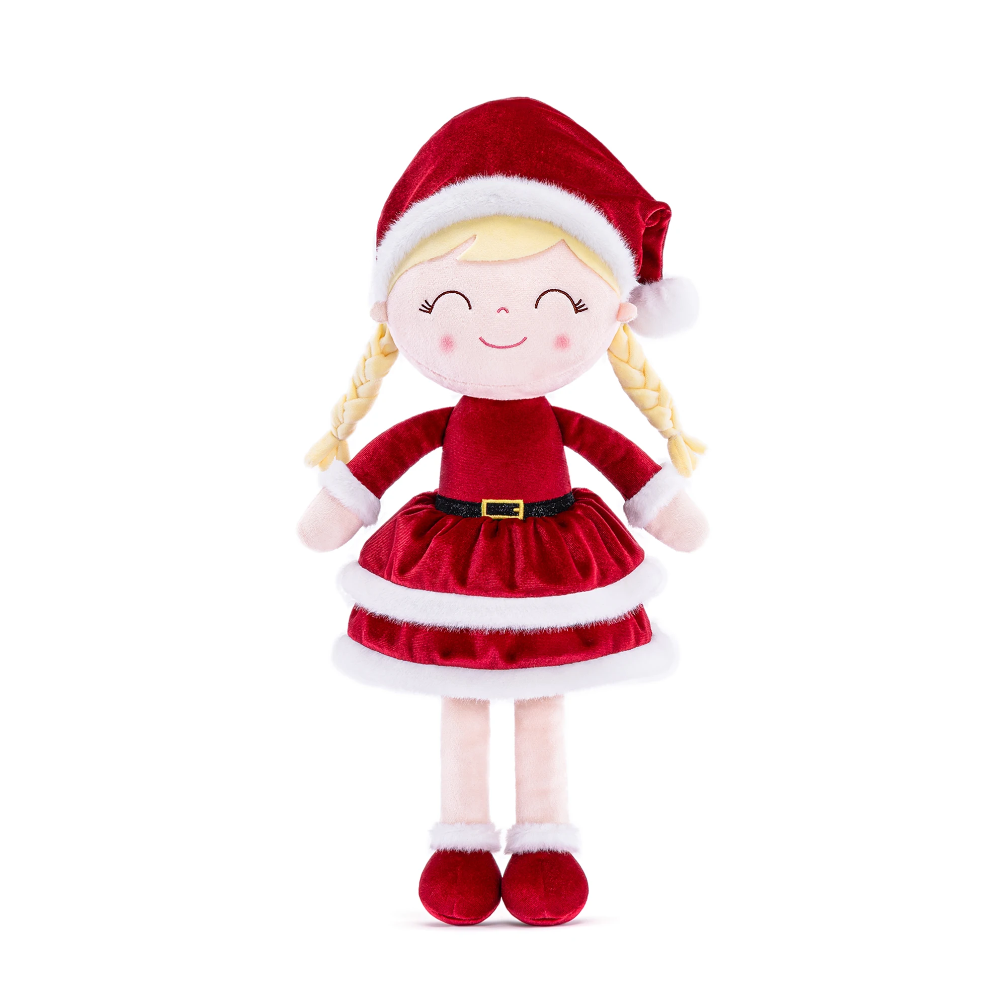 Gloveleya Prinzessinnen-Puppe: Weiches Spielzeug für Mädchen – Christmas doll Red