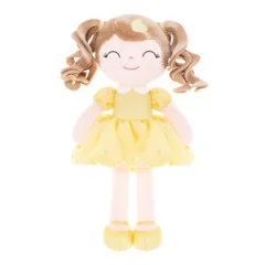 Gloveleya Prinzessinnen-Puppe: Weiches Spielzeug für Mädchen – yellow curly hair